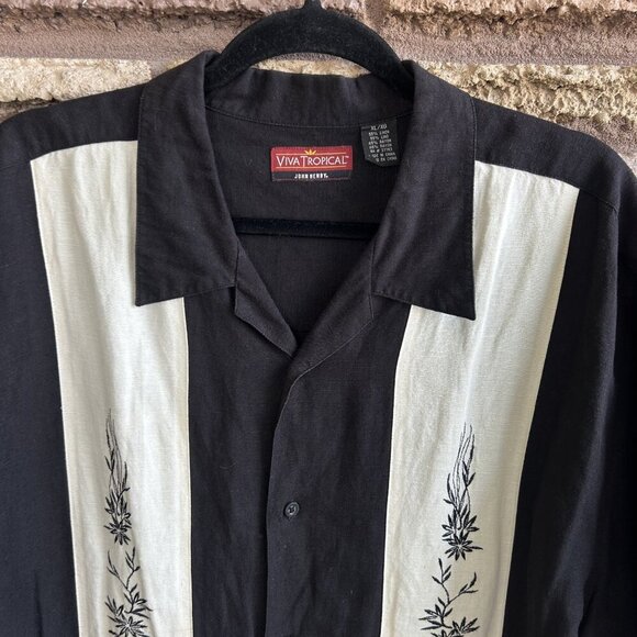 Viva Tropical John Henry Men's Vintage Embroidered Cuban Style Shirt Size XL - Picture 4 of 10